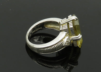 JUDITH RIPKA 925 Sterling Silver Vintage Topaz Love Heart Ring Sz 7  RG20260