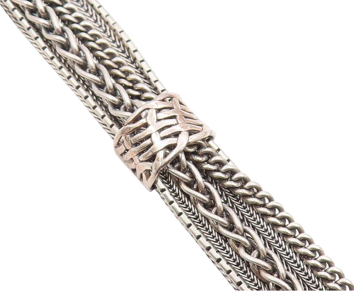 925 Sterling Silver Vintage Bracelet SILPADA Classic Multi Strand Chain  BT12068