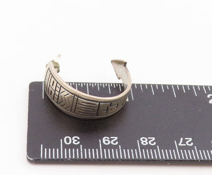 925 Sterling Silver Vintage Earrings NAVAJO ZUNI Gemstone Single Lot EG14306