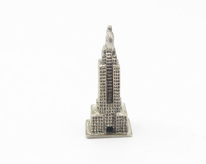 BEAU 925 Silver  Vintage Dark Tone Empire State Building Pendant  PT8663