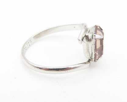 ESPOSITO 925 Sterling Silver  Topaz Shiny Bypass Petite Band Ring Sz 5 RG11092