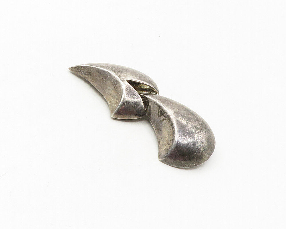CHARLES KYRPELL 925 Silver  Vintage Dark Tone Modernist Brooch Pin  BP6750