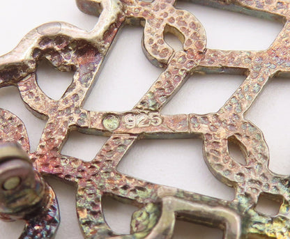 925 Sterling Silver Vintage Brooch Pin Classic Celtic Eternity Knotwork  BP12660