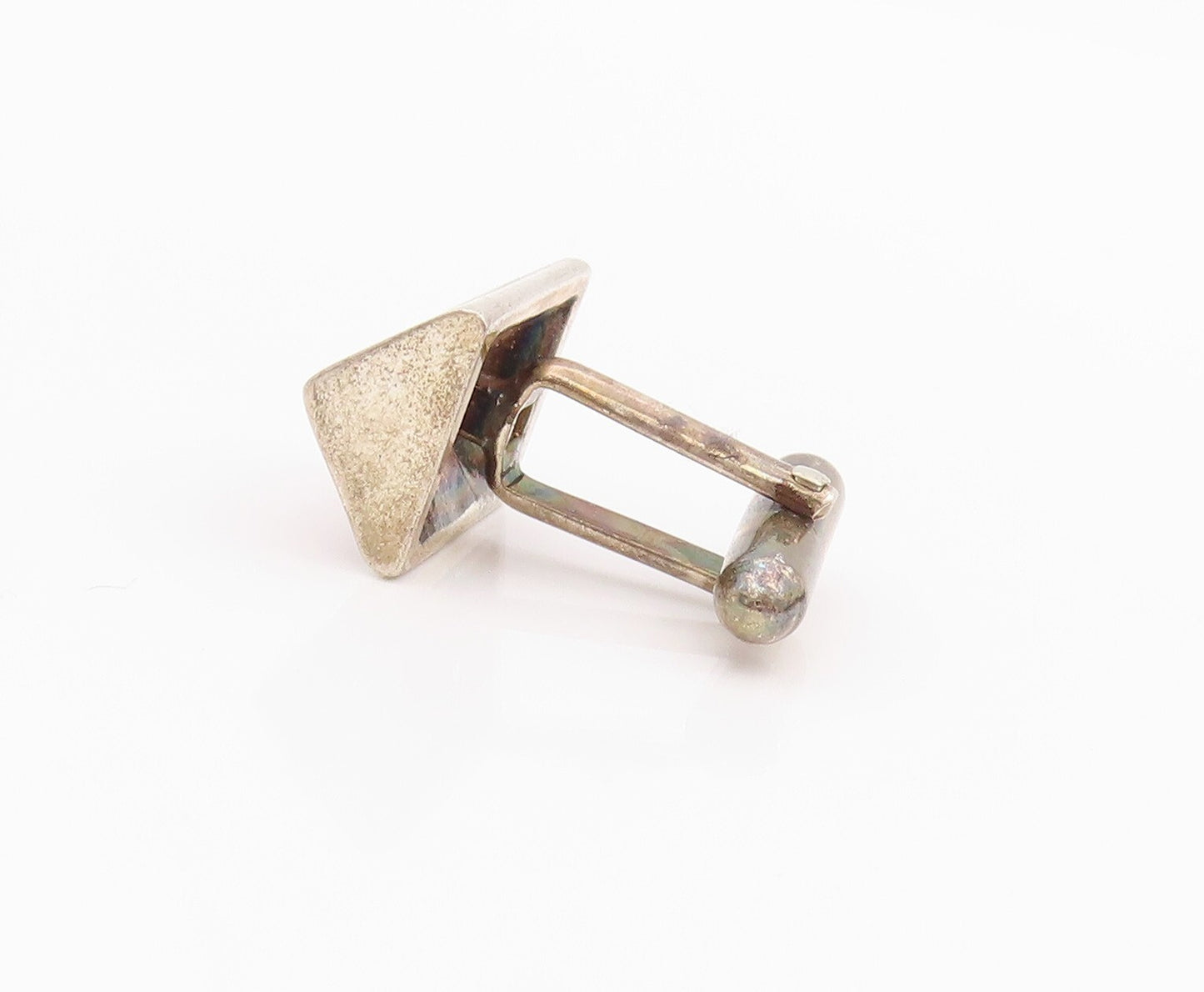 925 Sterling Silver Vintage Cuff Links Designer Rectangle Enameled  TR3880