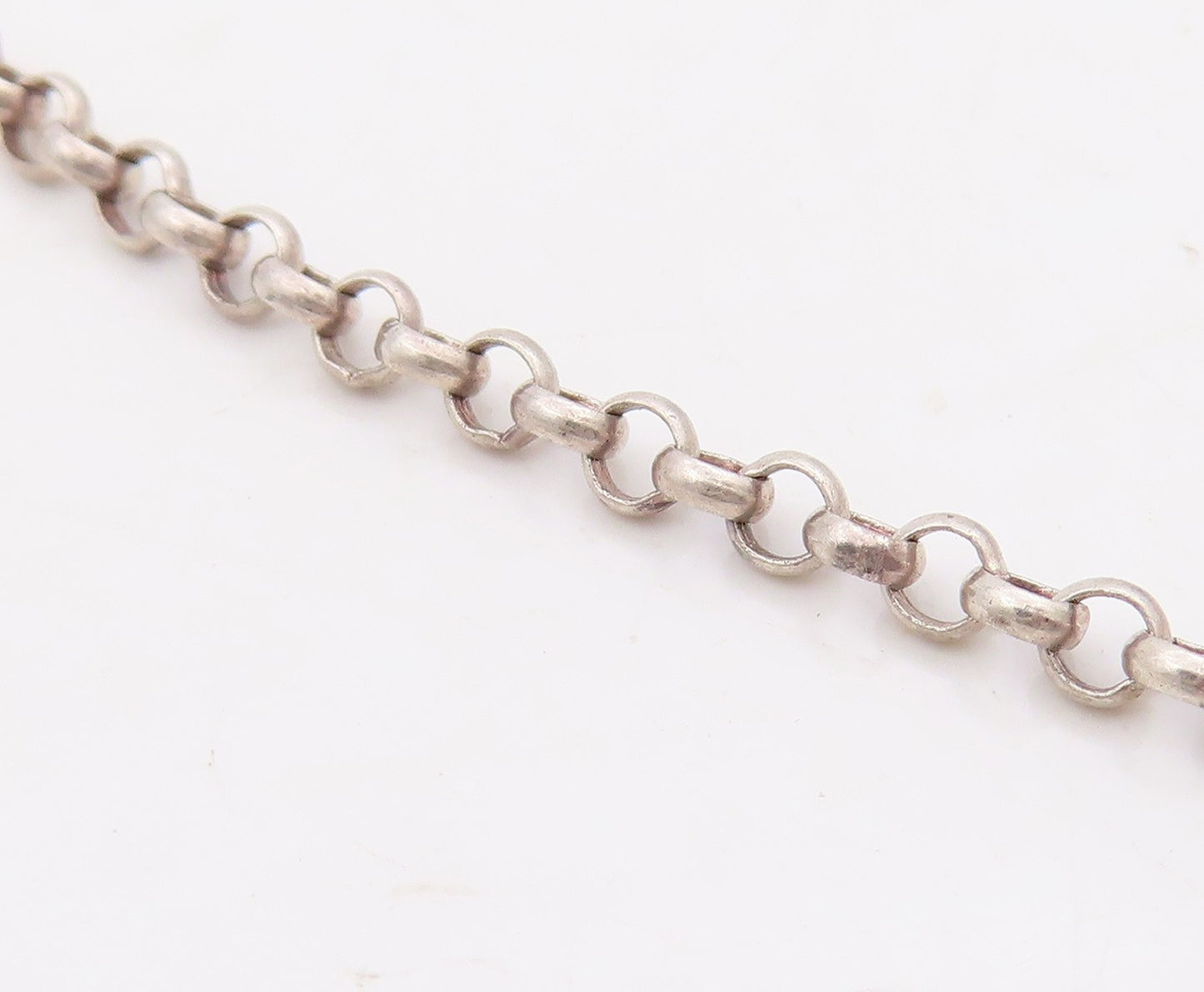 925 Sterling Silver Vintage Necklace Enameled Briefcase Charm Chain  NE4707