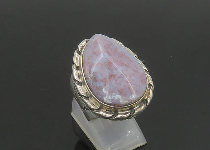 DTR JAY KING 925 Silver  Vintage Agate Twist Shiny Cocktail Ring Sz 7  RG23596