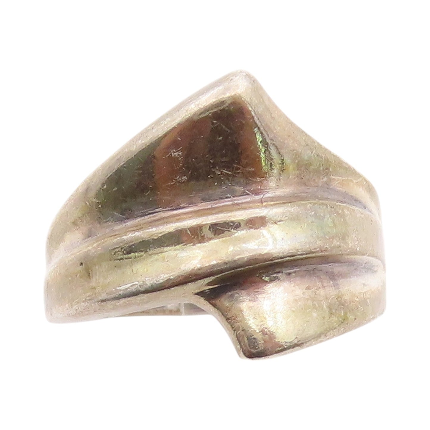 925 Sterling Silver Vintage Ring Minimalist Pointed Top Design  Sz 7  RG33203