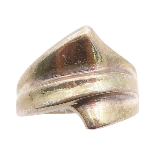 925 Sterling Silver Vintage Ring Minimalist Pointed Top Design  Sz 7  RG33203