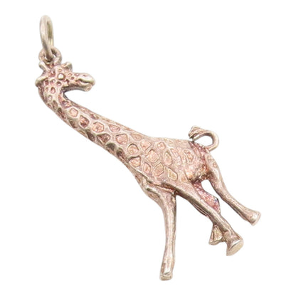 925 Sterling Silver Vintage Pendant Miniature Giraffe Cutout Figure  PT26061