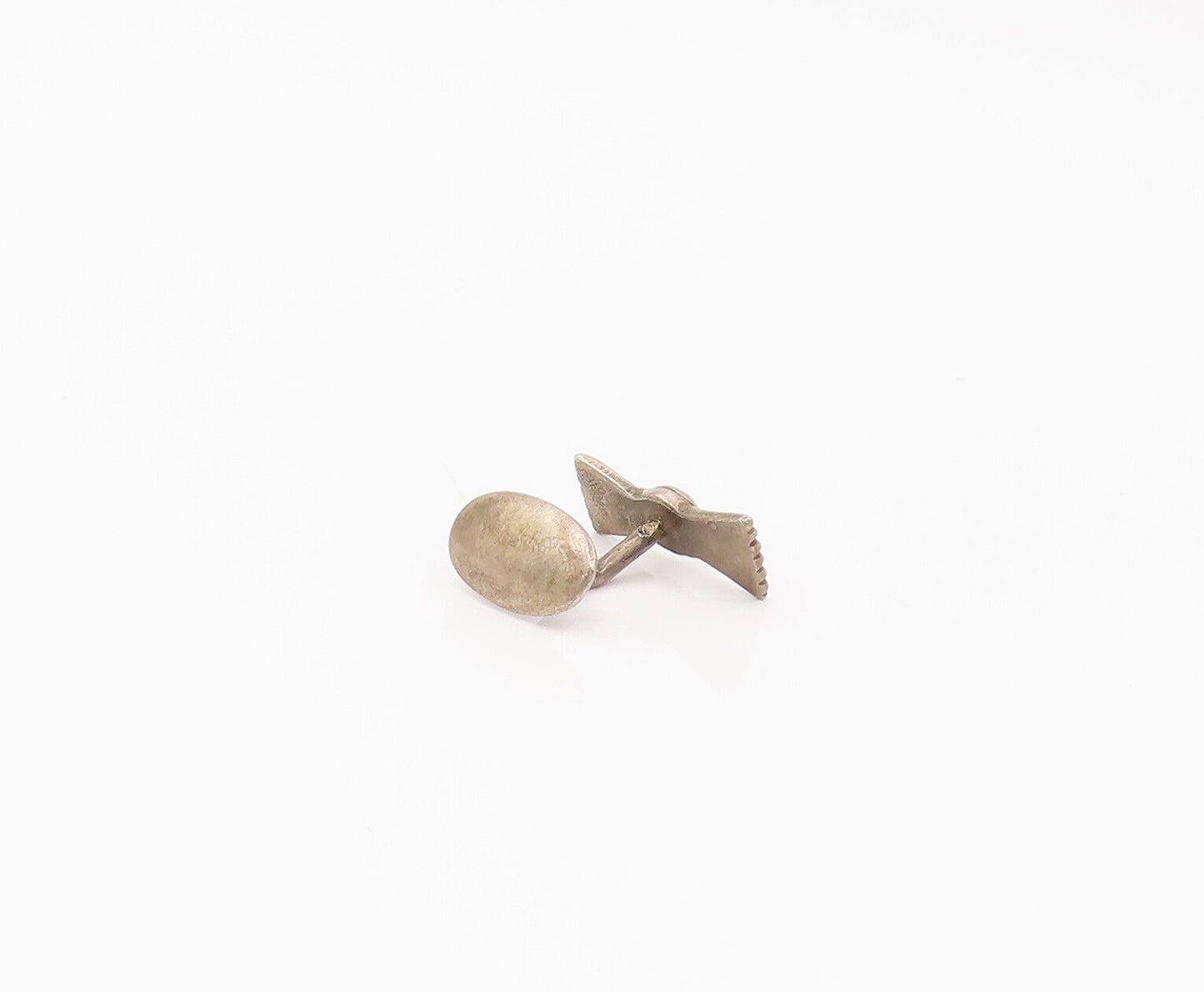 SOUTHWESTERN 925 Sterling Silver Vintage 3D Carved Bow Cufflinks TR3476