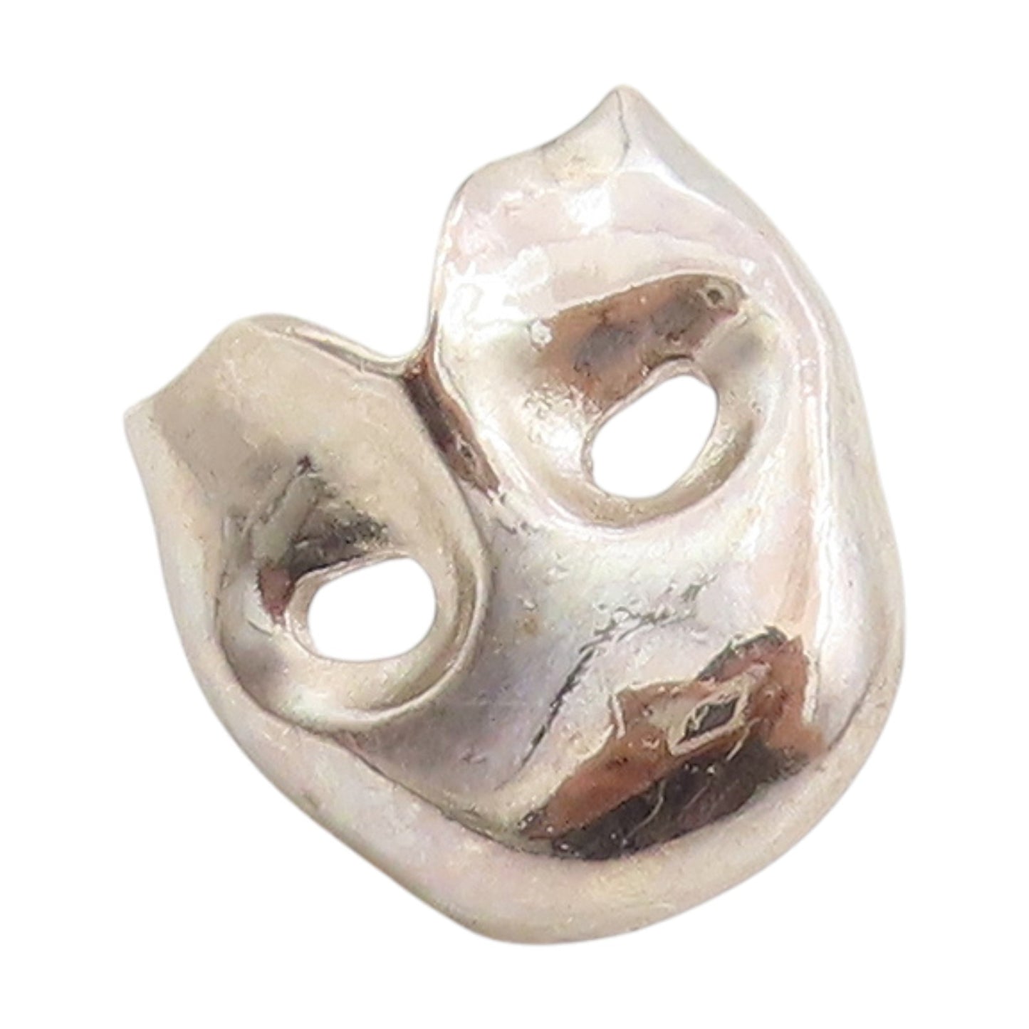 925 Sterling Silver Vintage Pin Theater Face Mask Masquerade Design  TR4044