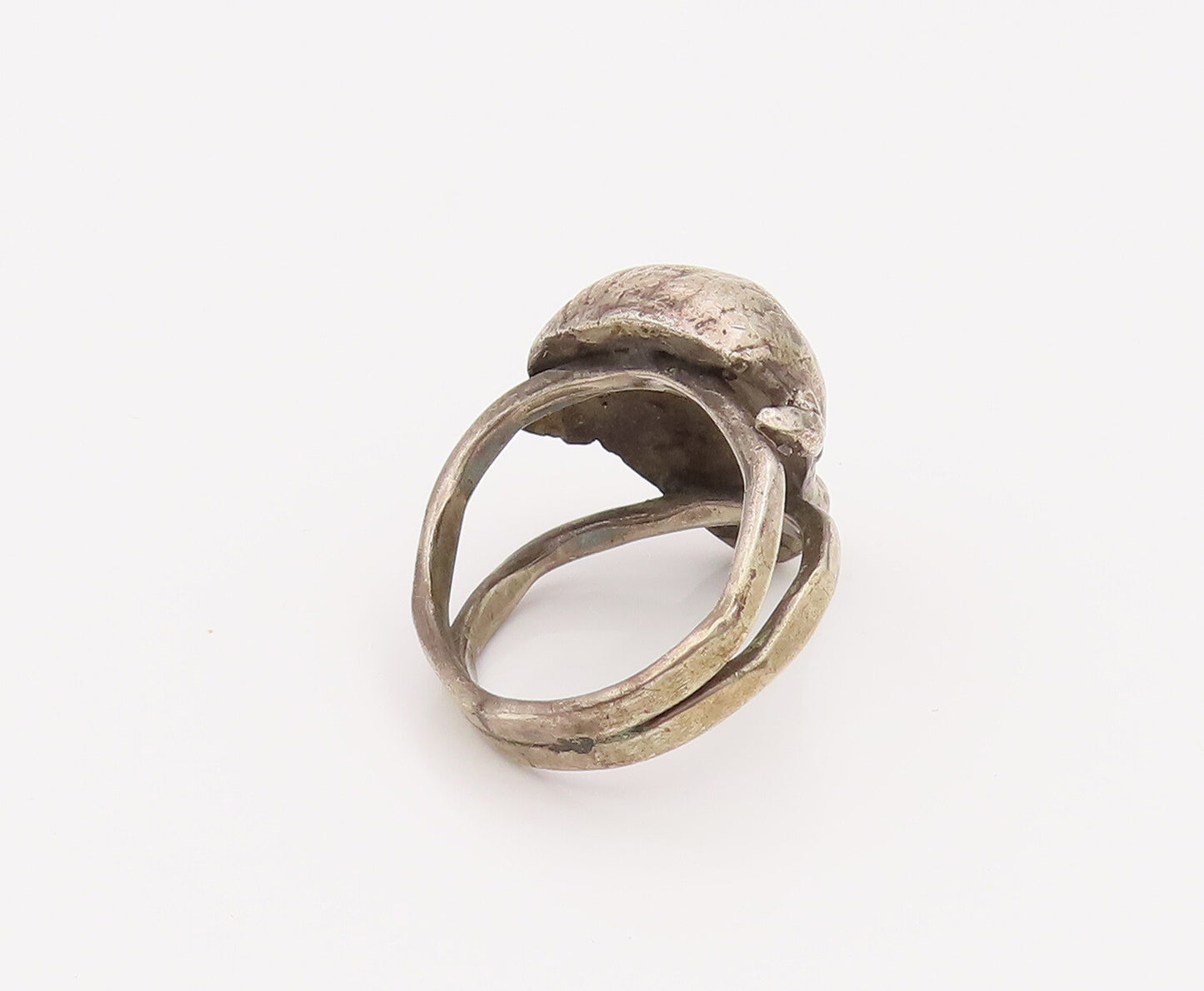 925 Sterling Silver Vintage Antique SOUTHWESTERN Split Band Ring Sz 8.5 RG26661