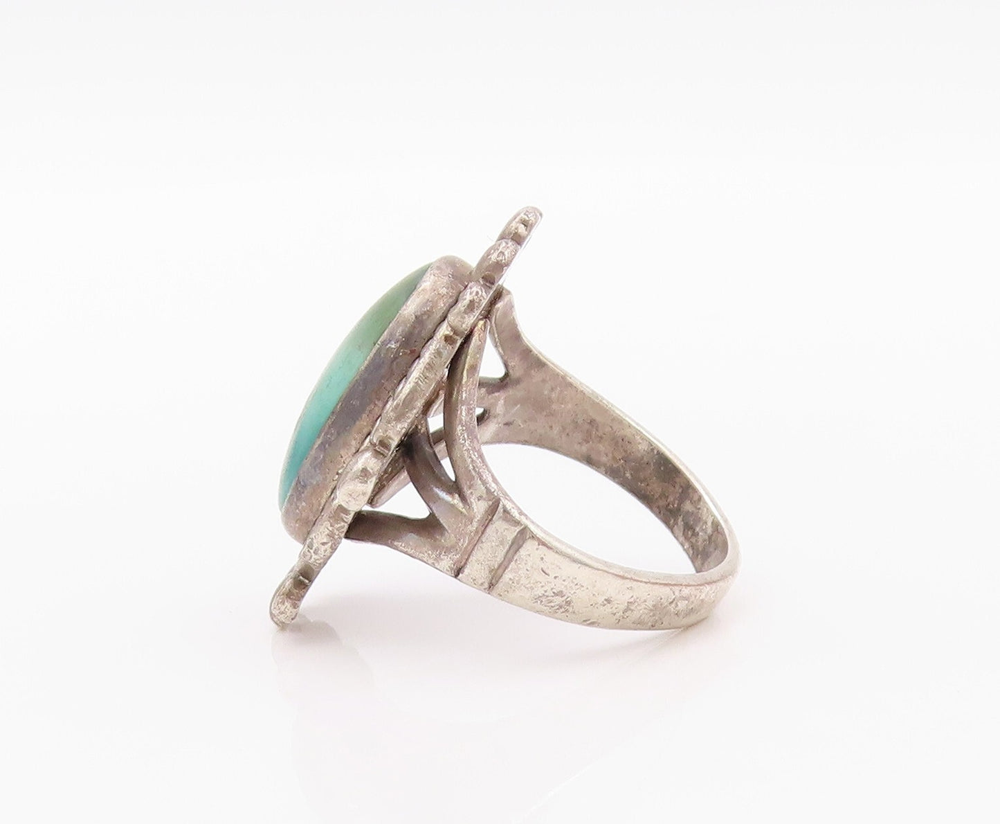 925 Sterling Silver Vintage Ring SOUTHWESTERN Designer Gemstone SZ 6 RG32047