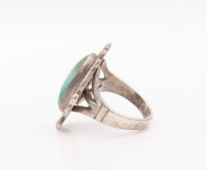 925 Sterling Silver Vintage Ring SOUTHWESTERN Designer Gemstone SZ 6 RG32047