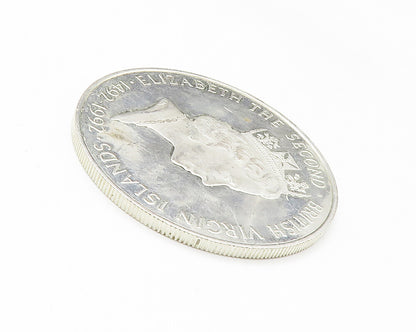 925 Sterling Silver  Vintage Shiny British Virgin Islands Coin  TR2057