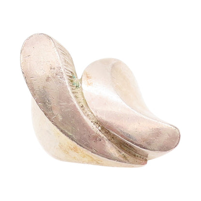 925 Sterling Silver Vintage Ring Modernist Design Cutout  Sz 6  RG32507