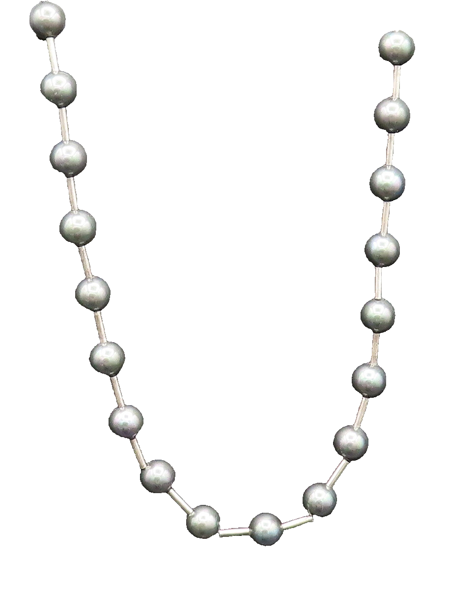 925 Sterling Silver Vintage CZ Scattered Bead Ball Adjustable Necklace  NE3990