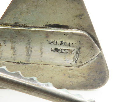 SIAM 925 Sterling Silver  Vintage Niello Enamel Dancer Tie Clip  TR2540