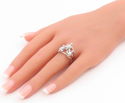 925 Sterling Silver Vintage Ring Triple Turtle Split Shank Moves  Sz 7  RG35414