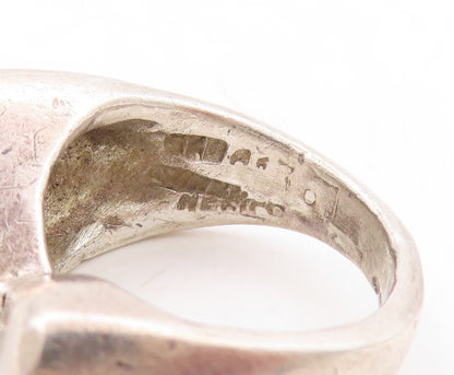 925 Sterling Silver Vintage Ring MEXICO Designer Cutout Bow Shape  Sz 7  RG31003