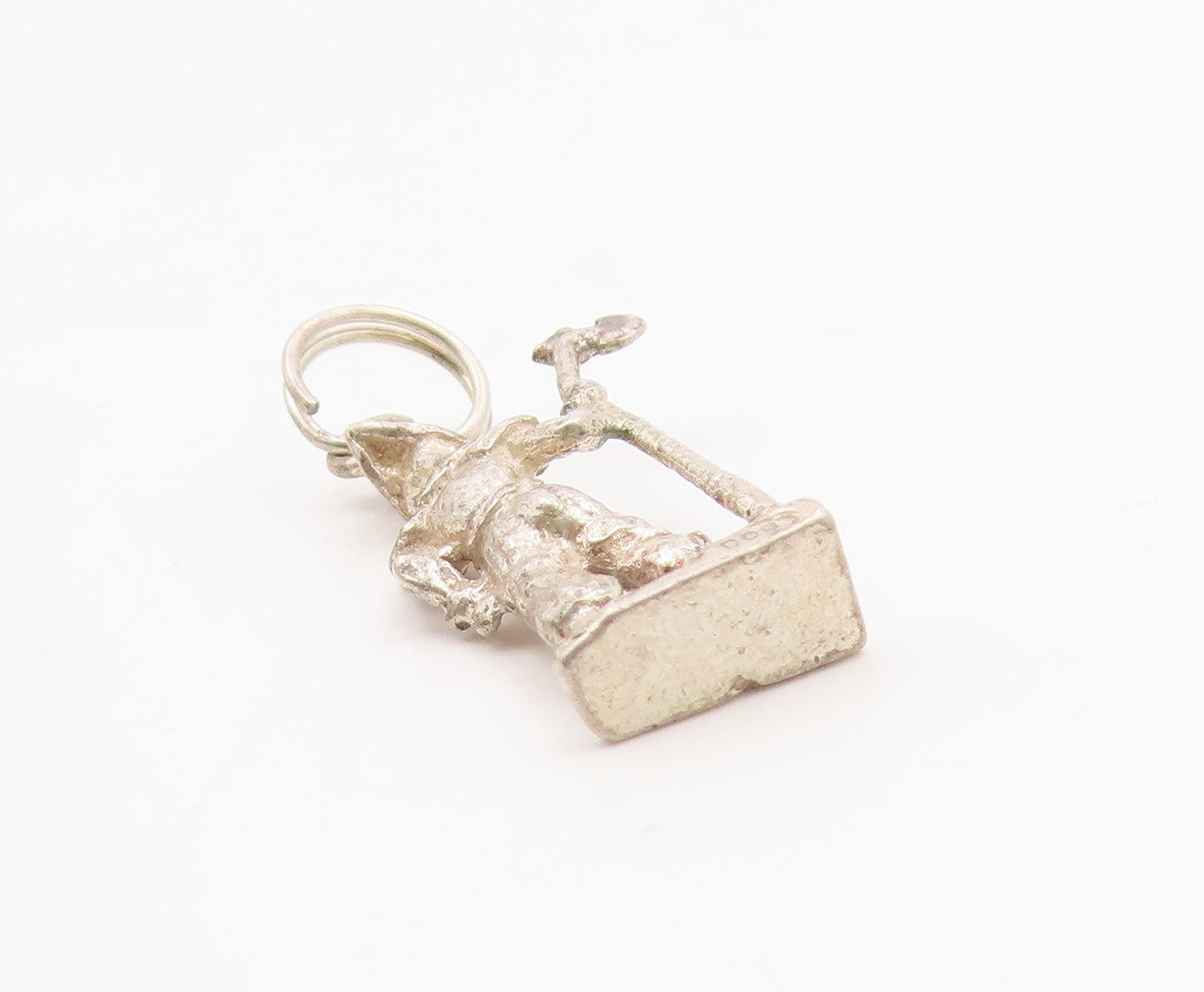 925 Sterling Silver  Vintage Sculpted Knight Armor With Axe Pendant  PT21294