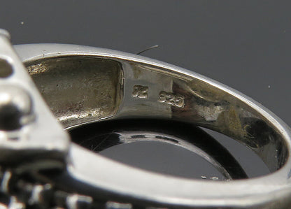 925 Sterling Silver  Vintage Freshwater Pearl Cocktail Ring Sz 7.5  RG20805