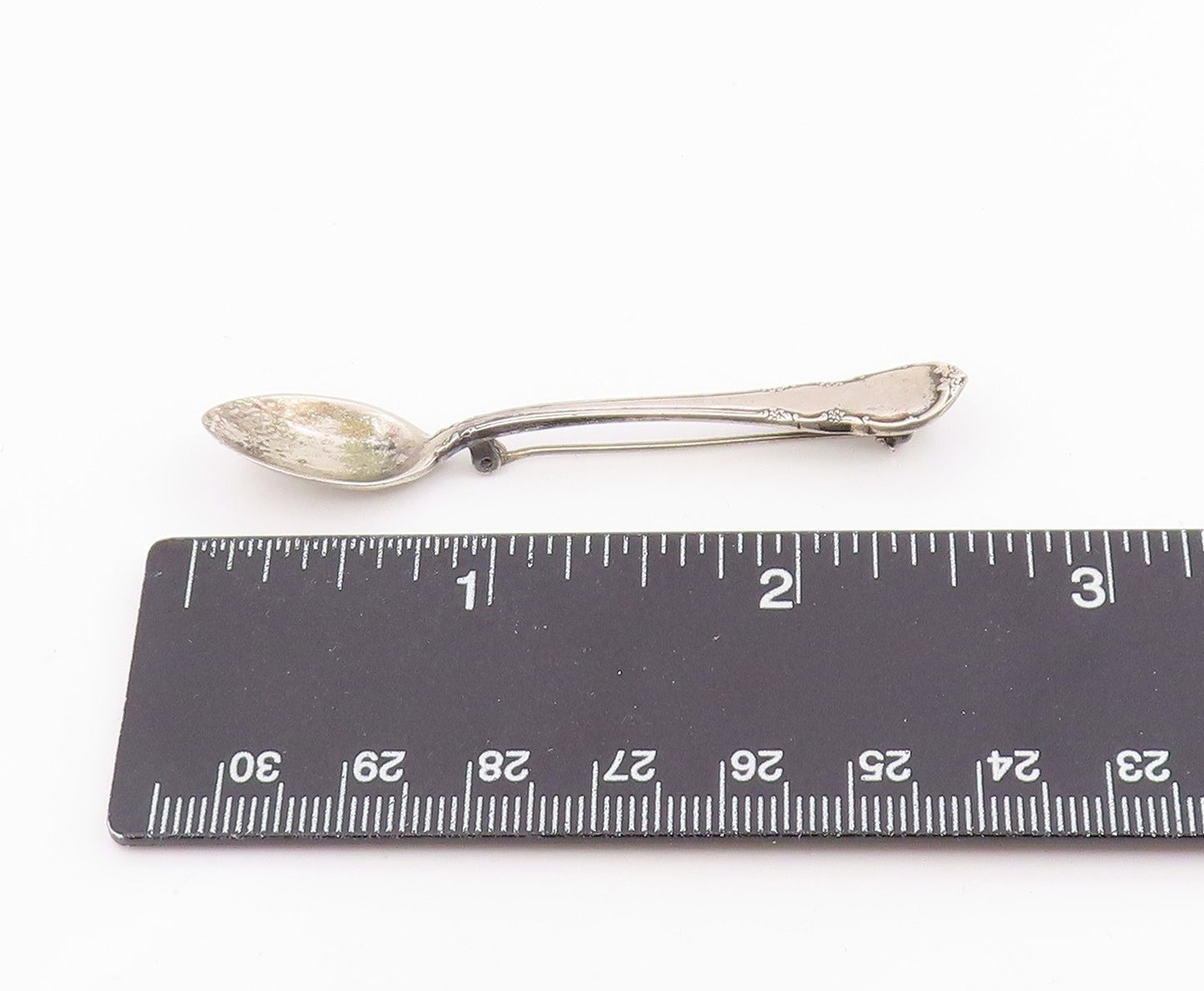 LUNT 925 Sterling Silver Vintage Modern Victorian Spoon Brooch Pin  BP5046