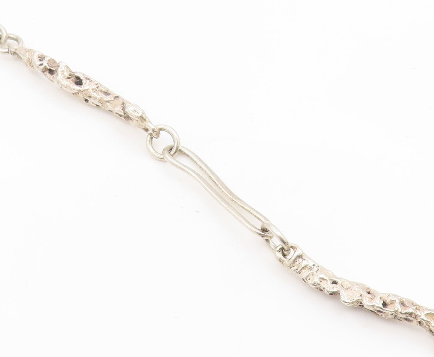 925 Sterling Silver Vintage Necklace BILL TENDLER Brutalist Link Chain  NE4847