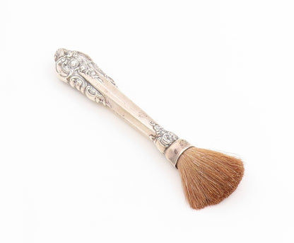 925 Sterling Silver Vintage Cosmetic Brush With Natural Bristles  TR4171