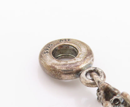 925 Sterling Silver Vintage Pendant PANDORA Antique Dangling Deer  PT24401