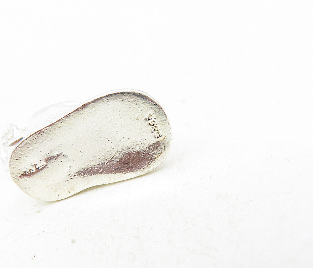 925 Sterling Silver  Vintage Shiny Old Fashioned Shoe Boot Pendant  PT6708