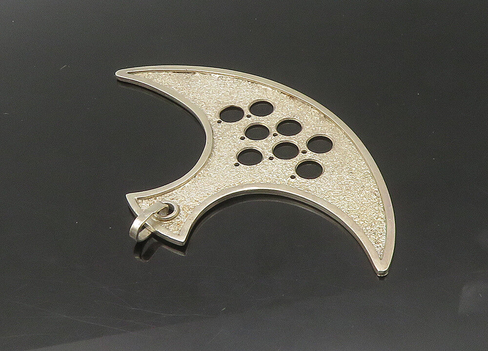 925 Sterling Silver  Vintage Cutout Detail Smooth Drop Pendant  PT18182