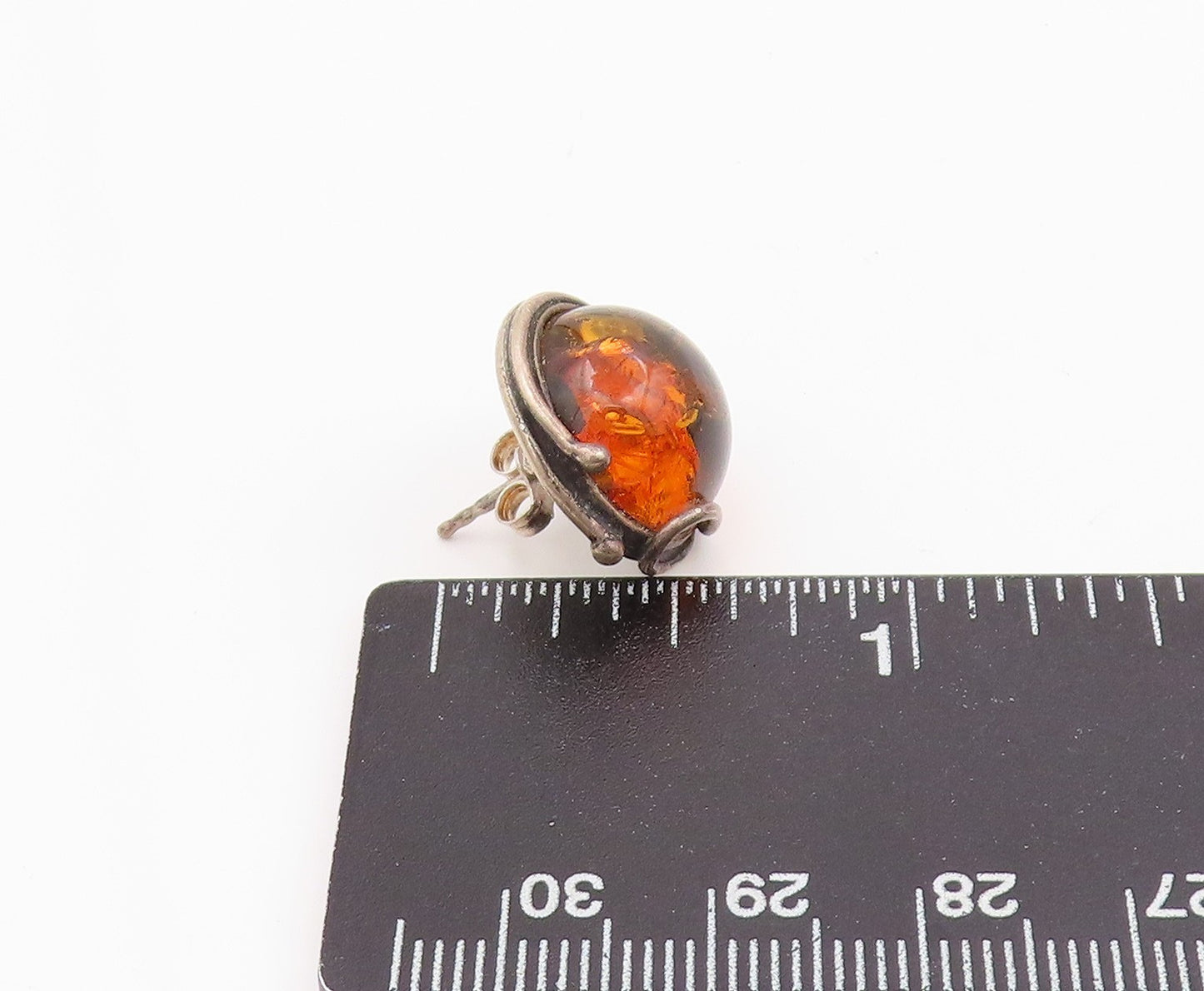 925 Sterling Silver Vintage Earrings Multi Gemstone Designer Single Lot  EG14294