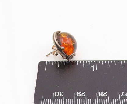 925 Sterling Silver Vintage Earrings Multi Gemstone Designer Single Lot  EG14294