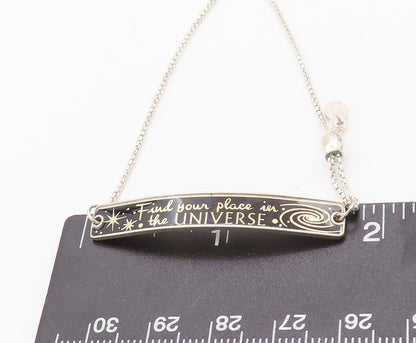 925 Sterling Silver Vintage Bracelet ALEX & ANI DISNEY Enameled Message  BT10347
