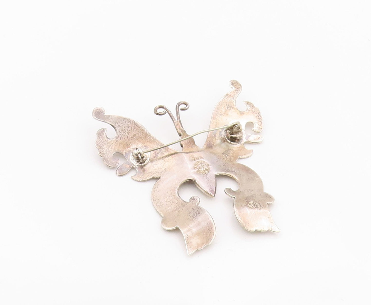 925 Sterling Silver Vintage Brooch Pin TAXCO MEXICO Modernist Butterfly  BP12555