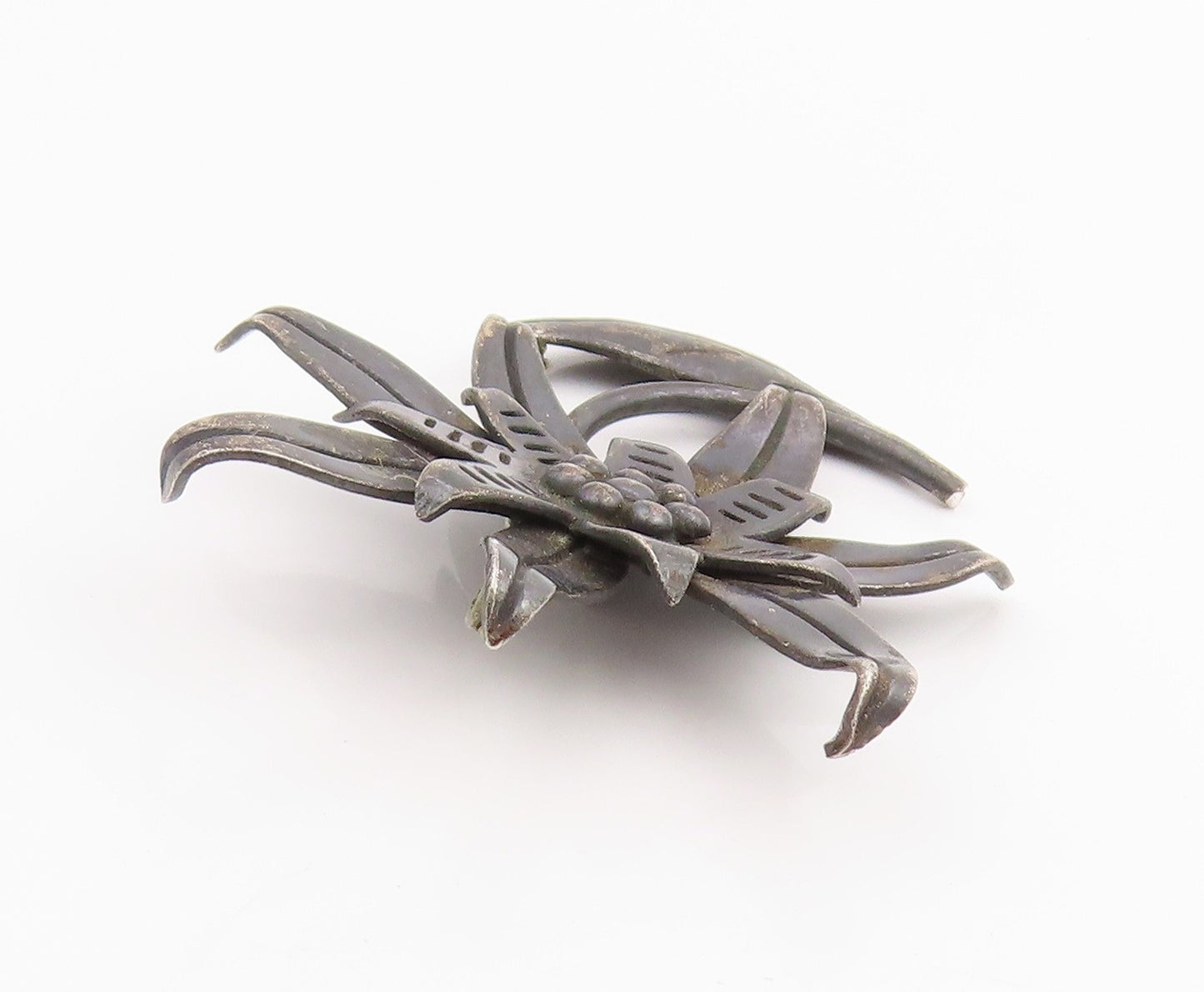 925 Sterling Silver Vintage Brooch HECTOR AGUILAR TAXCO Antique Floral  BP11961