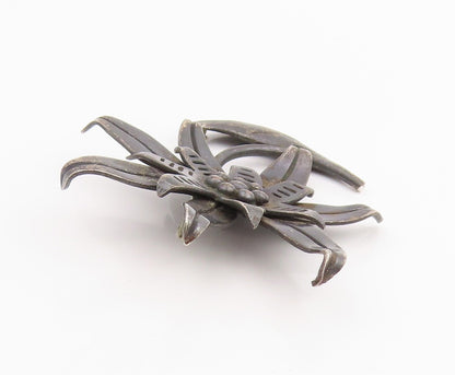 925 Sterling Silver Vintage Brooch HECTOR AGUILAR TAXCO Antique Floral  BP11961