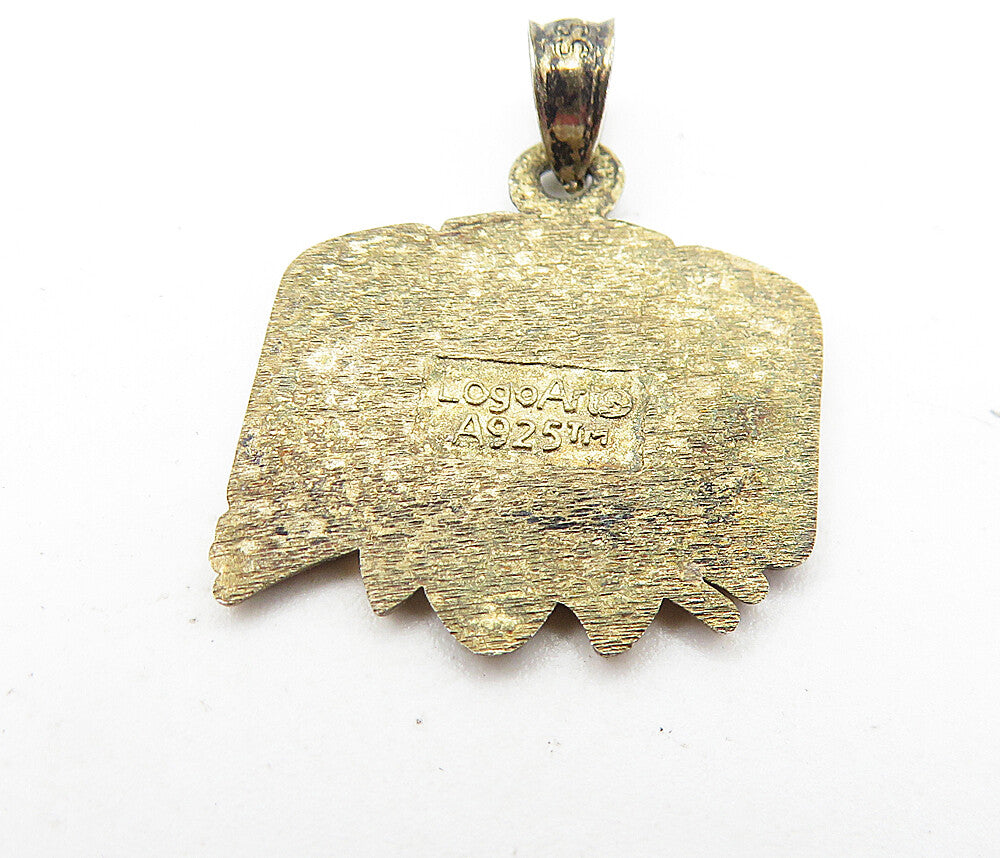 LOGO ART 925 Sterling Silver Vintage Ohio Bobcats Basketball Pendant PT3893