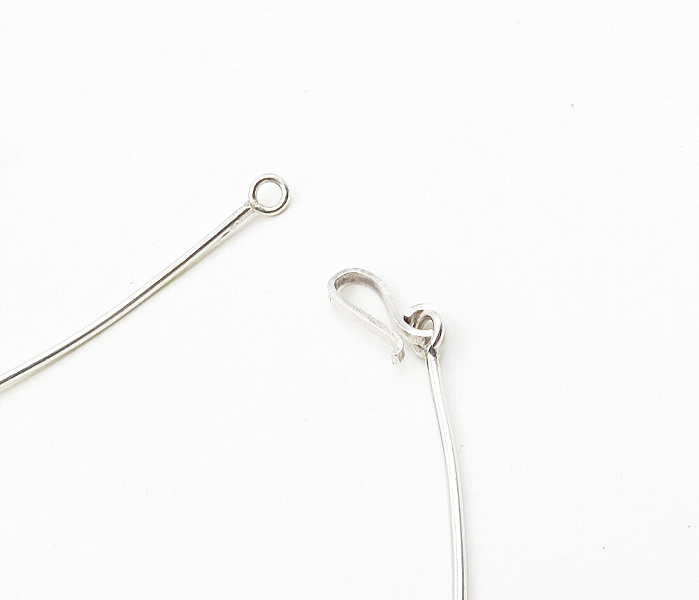 MEXICO 925 Sterling Silver  Shiny Arrow Cutout Spiral Chain Necklace  NE1798