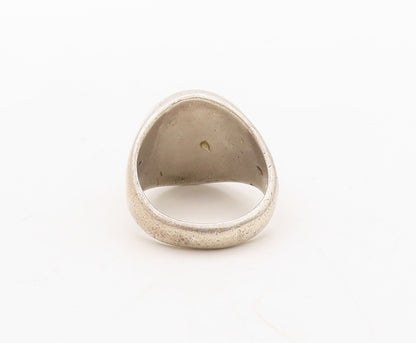925 Sterling Silver Vintage Ring NAVAJO ZUNI Crushed Turquoise  Sz 9.5  RG31105