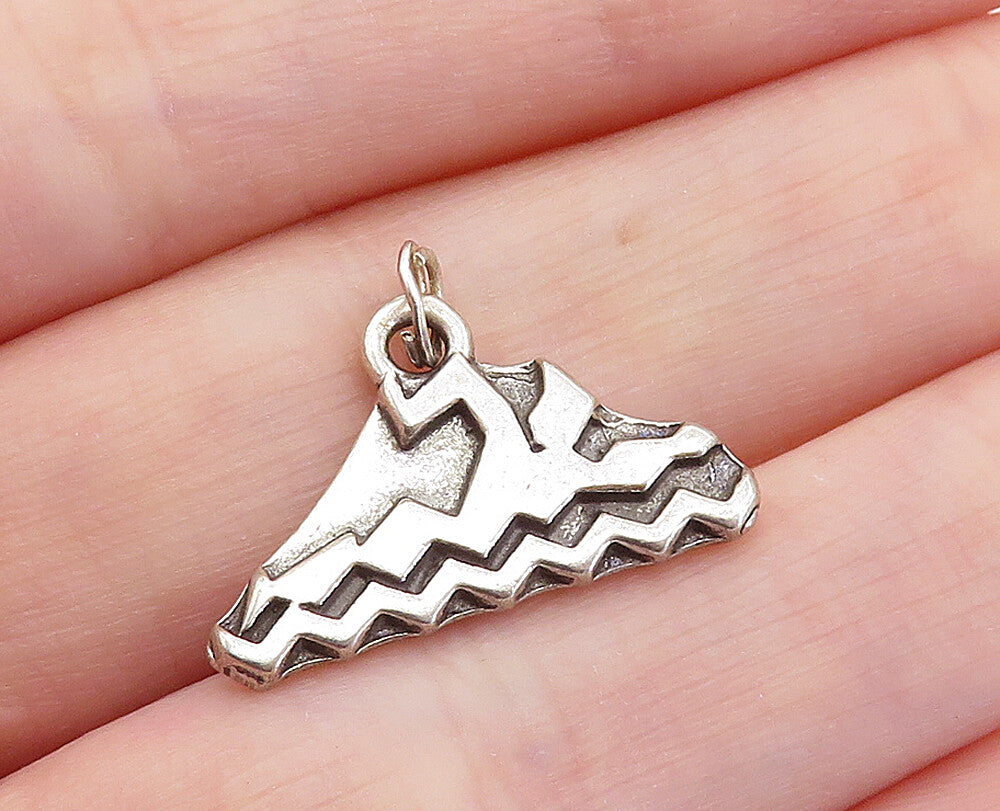 925 Sterling Silver  Vintage Petite Oxidized Swimmer Motif Pendant  PT4976