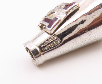 925 Sterling Silver  Vintage Enamel M Mascot Megaphone Pendant  PT21483