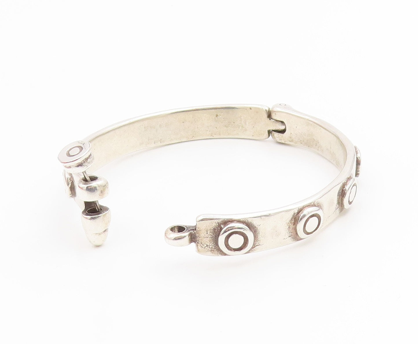 UNO DE 5O 925 Silver Vintage Screw Hinge Nut Bolt Design Bracelet  BT9891