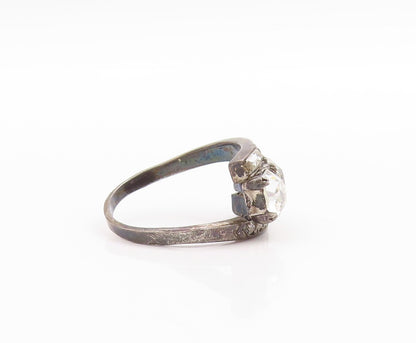 925 Sterling Silver Vintage Ring UNCAS Antique Multi Shape CZ Band Sz 9 RG33531