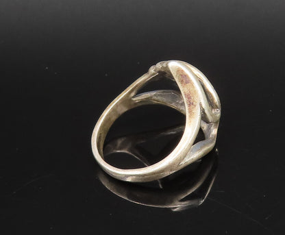 925 Sterling Silver  Vintage Openwork Swirl Dome Ring Sz 5.75  RG26071