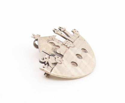 925 Sterling Silver Vintage Brooch Pin MEXICO Classic Noah's Ark Animal  BP12404