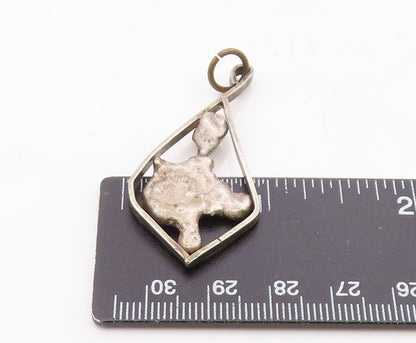 925 Silver  Vintage Modernist Abstract Open Diamond Shaped Pendant  PT20831