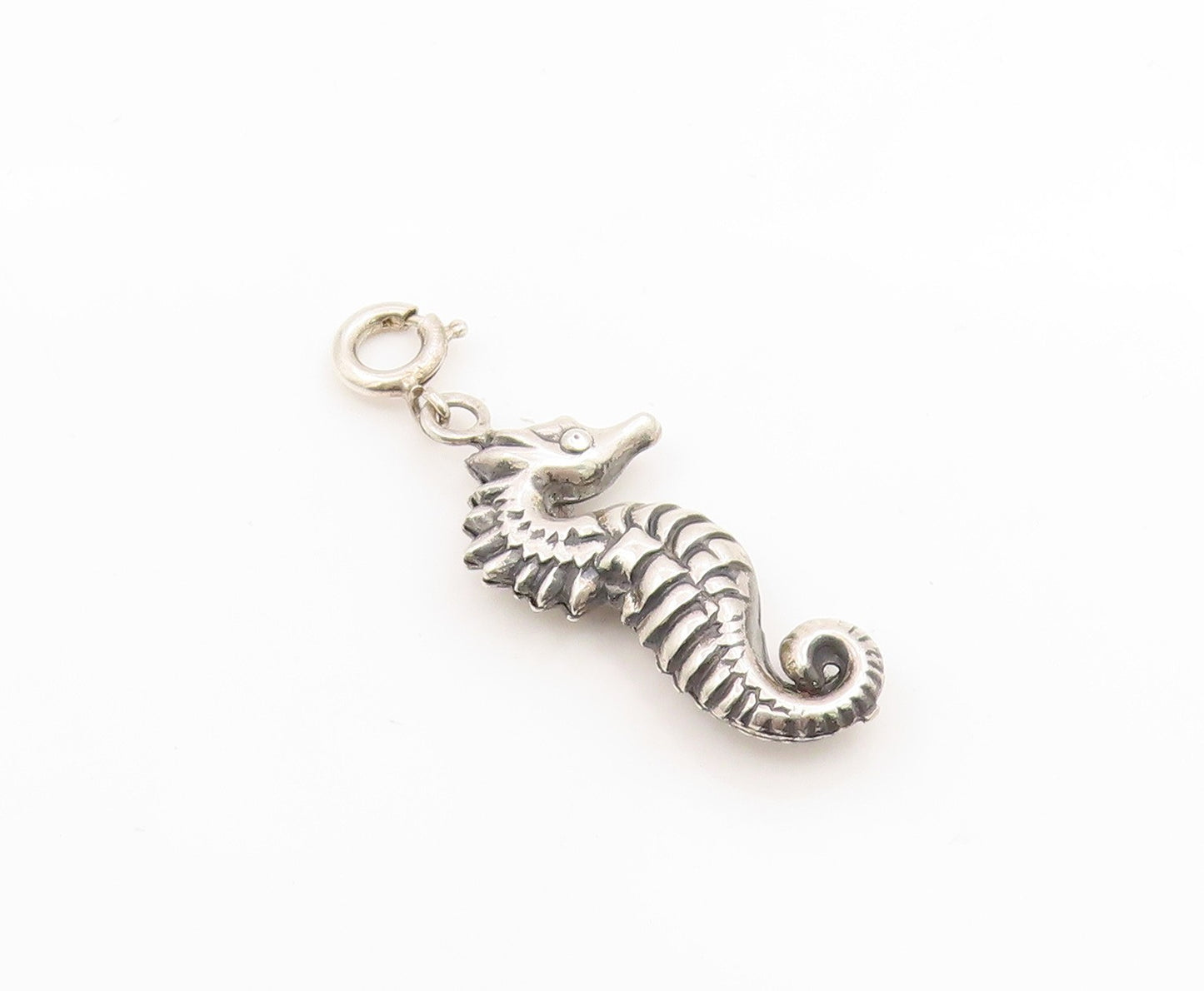 925 Sterling Silver Vintage Pendant Modernist Nautical Seahorse Charm  PT25920