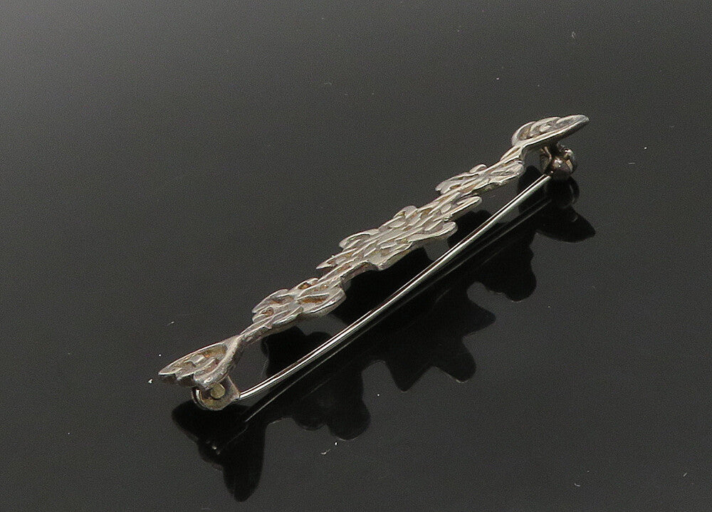 IRELAND 925 Sterling Silver  Vintage Celtic Knot Pattern Brooch Pin  BP8898